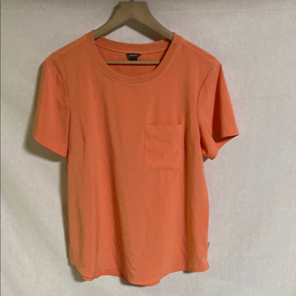 Eddie Bauer Orange Blouse Lightweight Top Great Condition